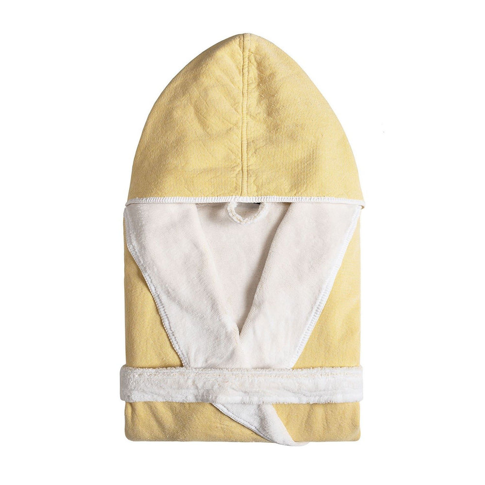 DOUBLE TONE HOODED BATHROBE