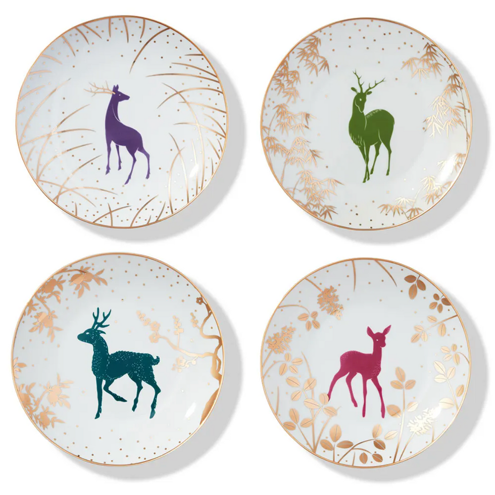 ASIAN WOODLANDS DEER PLATES